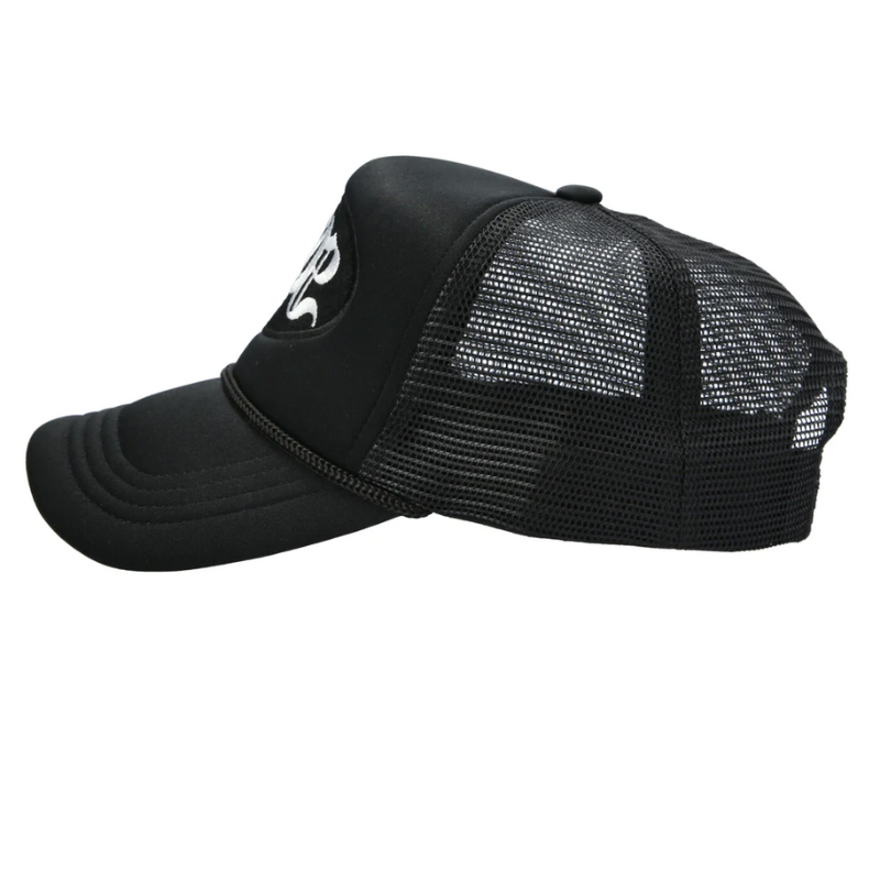 Black Sabo Logo Trucker Cap - Headz Up 