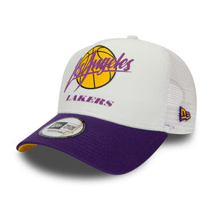 NBA Neoprene Trucker Cap - Los Angeles Lakers - Hvid - Headz Up 