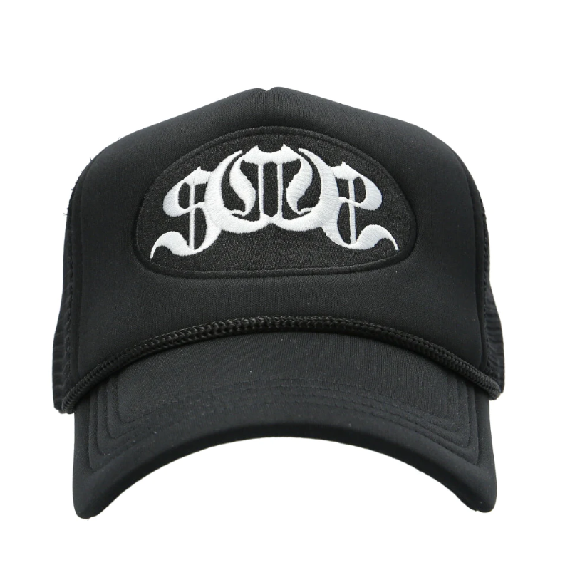 Black Sabo Logo Trucker Cap - Headz Up 