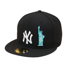 New York Yankees Statue Liberty 59Fifty Fitted - Black - Headz Up 