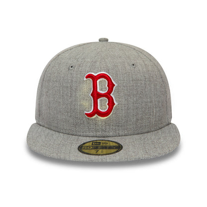 Boston Red Sox 59Fifty Fitted Cap - Heather Grey/Red - Headz Up 