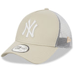 New York Yankees League Essentials Trucker Cap - Stone/White - Headz Up 
