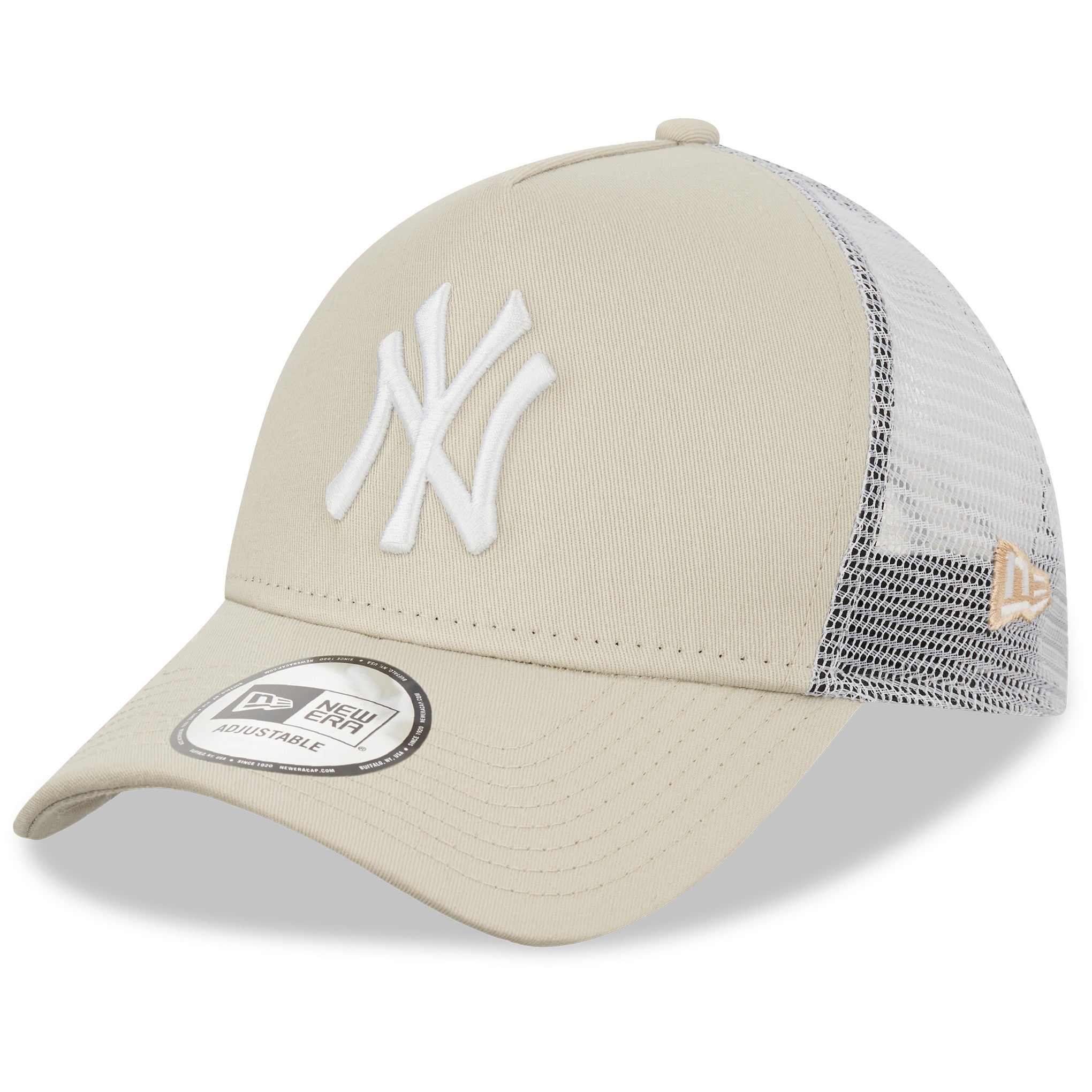 New York Yankees League Essentials Trucker Cap - Stone/White - Headz Up 