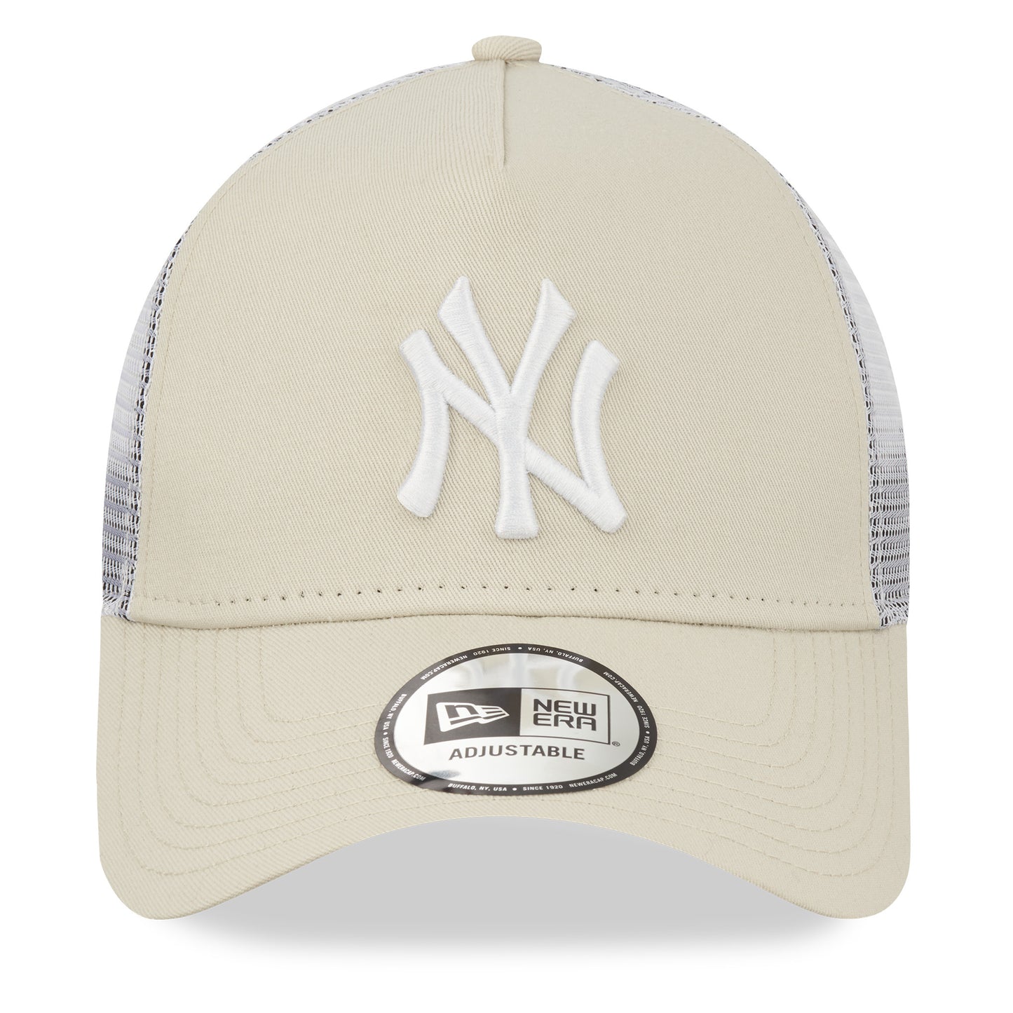 New York Yankees League Essentials Trucker Cap - Stone/White - Headz Up 