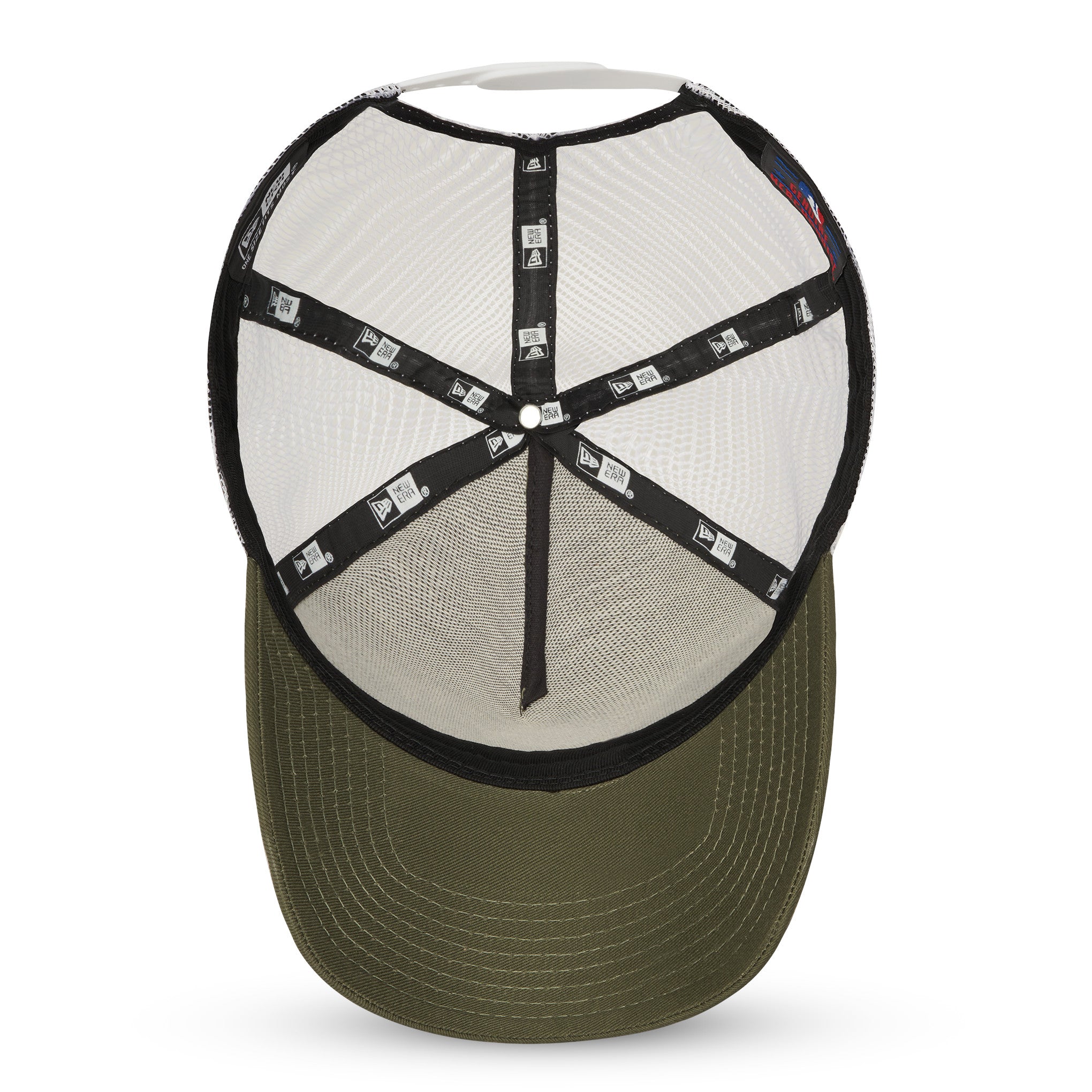 New York Yankees League Essentials Trucker Cap - Olive/White - Headz Up 