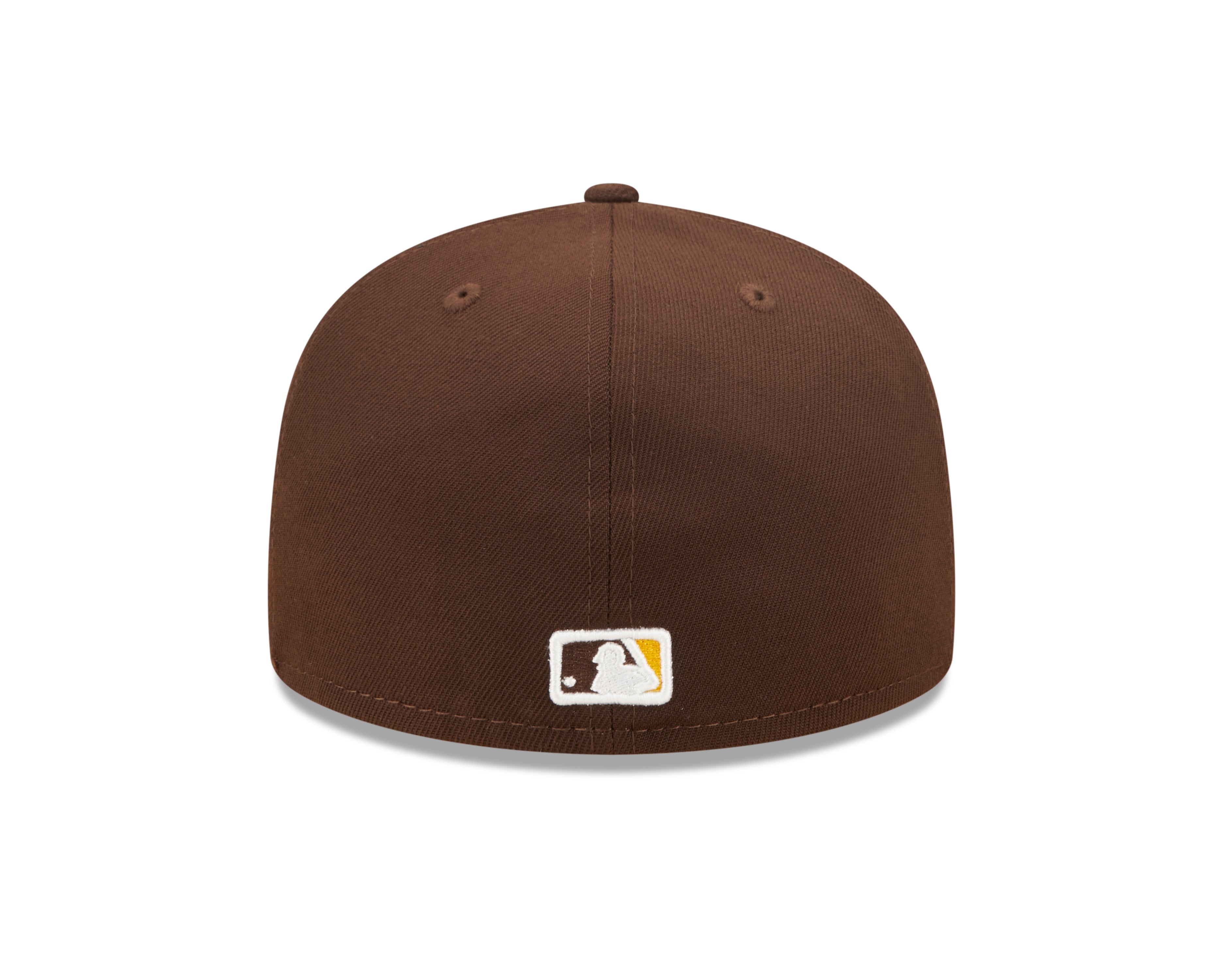New Era 59FIFTY fitted cap til San Diego Padres i brunt, autentisk on-field design, komfortabel og stilfuld baseball cap.