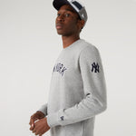MLB Script Wordmark Crewneck New York Yankees - Grey - Headz Up 