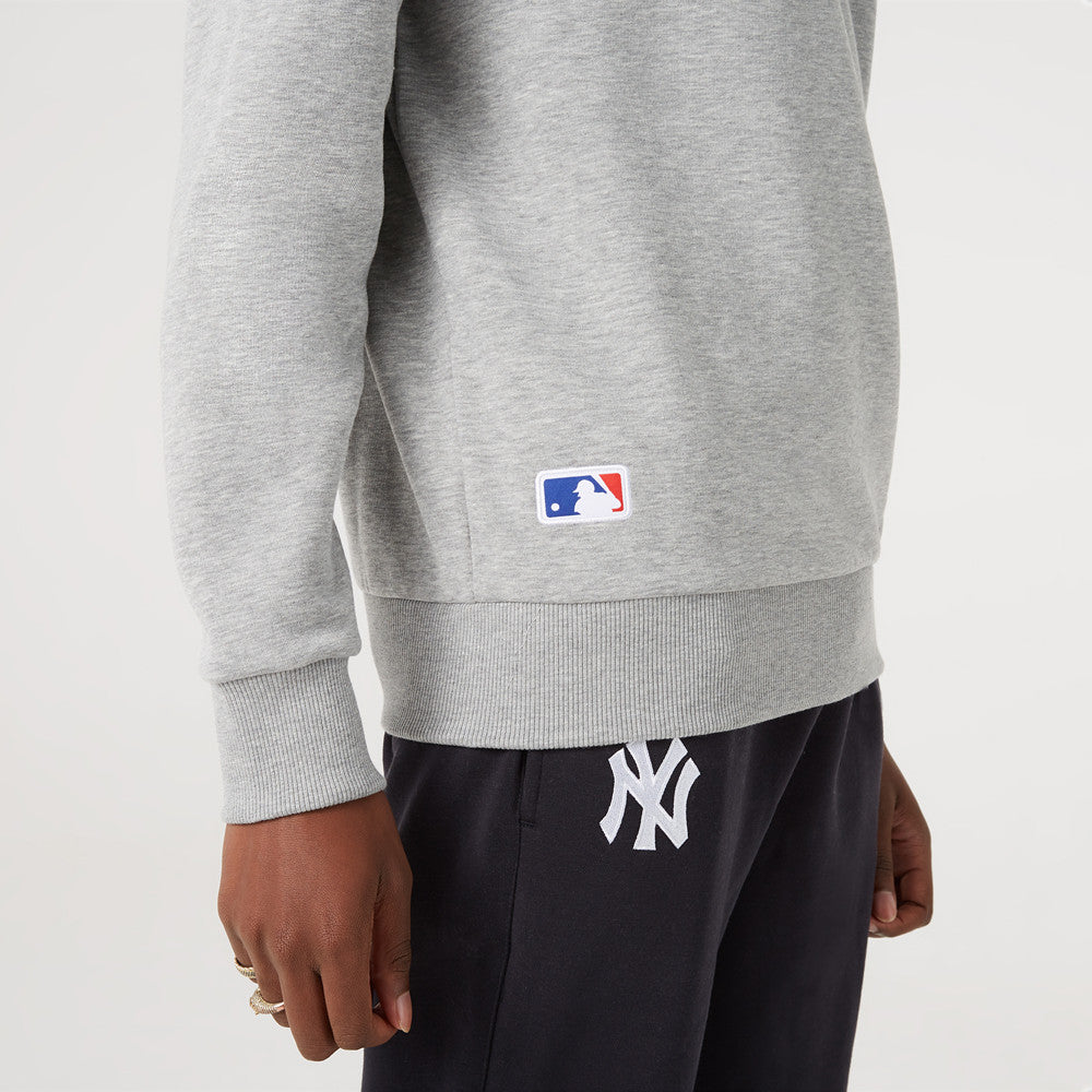 MLB Script Wordmark Crewneck New York Yankees - Grey - Headz Up 