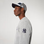 MLB Script Wordmark Crewneck New York Yankees - Grey - Headz Up 