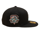 Florida Marlins Cooperstown 59Fifty Fitted 10th Anniversary -Black/Clear Mint - Headz Up 