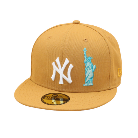 New York Yankees Statue Liberty 59Fifty Fitted - Tan - Headz Up 