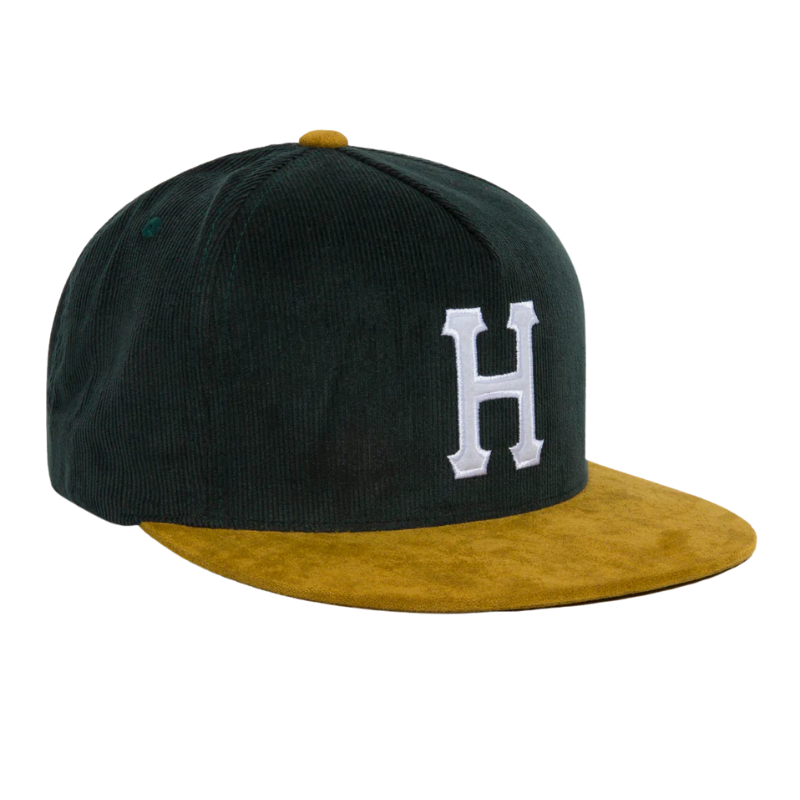 HUF - Corduroy Classic H 5 Panel Cap - Forrest Green - Headz Up 