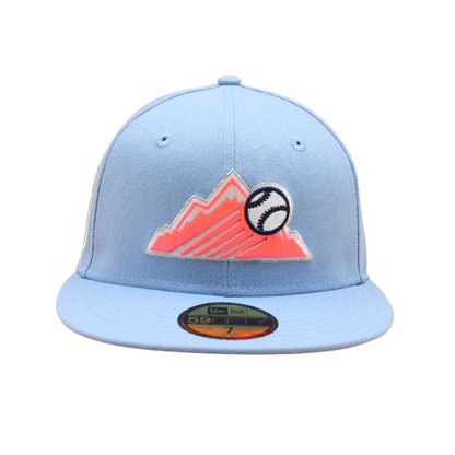 Colorado Rockies Cooperstown 59Fifty Fitted 25th Anniversary - Birdseye Blue/Pink - Headz Up 