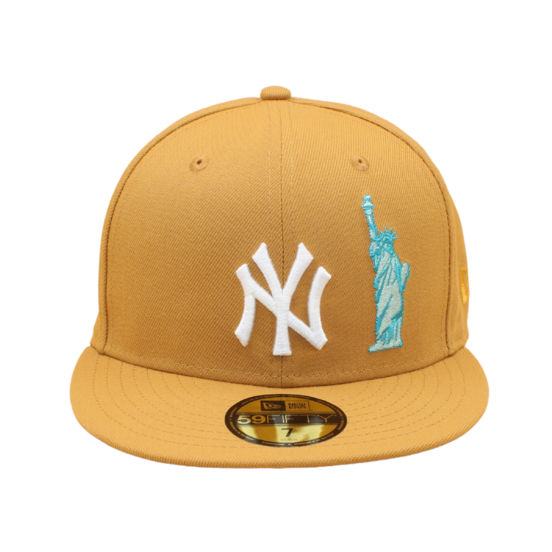 New York Yankees Statue Liberty 59Fifty Fitted - Tan - Headz Up 