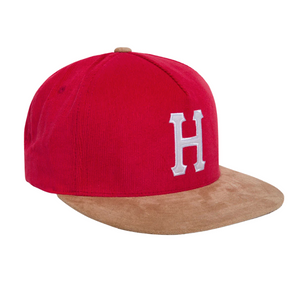 HUF - Corduroy Classic H 5 Panel Cap - Red - Headz Up 