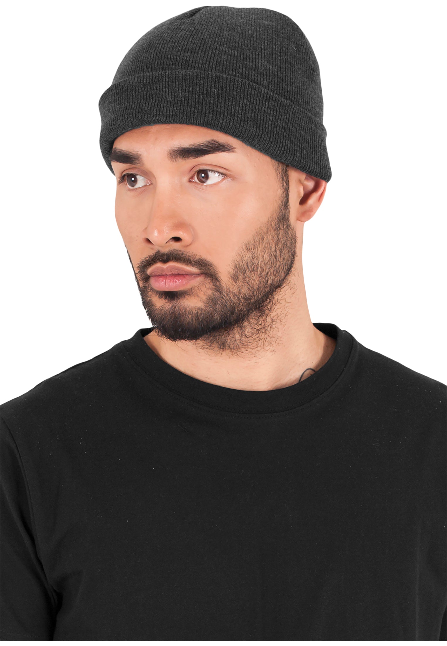 Yupoong Short Beanie - Charcoal - Headz Up 