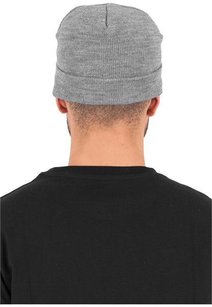 Yupoong Short Beanie - Heather Grey - Headz Up 