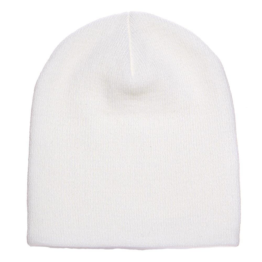 Yupoong Short Beanie - Hvid - Headz Up 