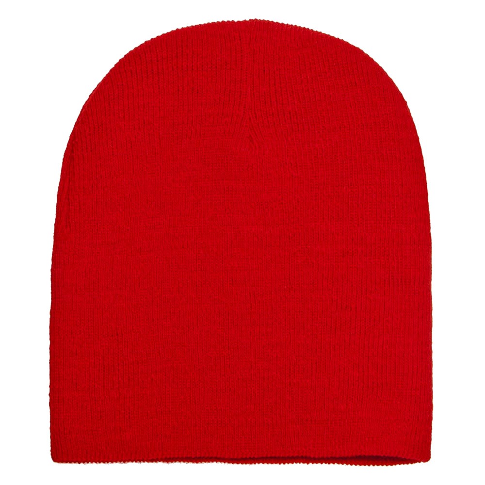 Yupoong Short Beanie - Rød - Headz Up 
