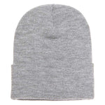 Yupoong Fold Up Beanie - Heather Grey - Headz Up 