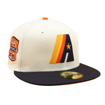 Houston Astros Cooperstown 59Fifty Fitted 20 Years - Chrome White/Navy - Headz Up 
