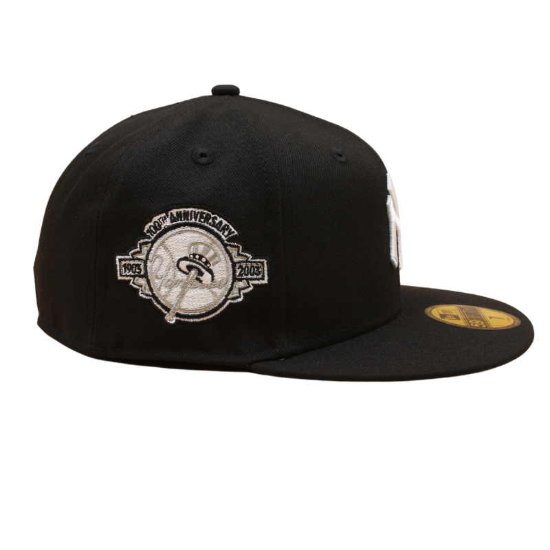 New York Yankees Cooperstown 59Fifty Fitted 100th Anniversary - Black - Headz Up 