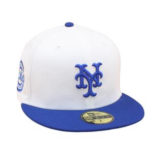 Caps New Era New York Mets 50th Anniversary Varsity Pin 59FIFTY MLB Fitted  Cap Game Royal/ Beige