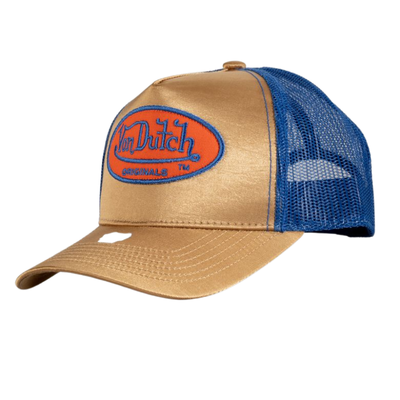 Von Dutch Cary Trucker Cap - Gold/Blue - Headz Up 