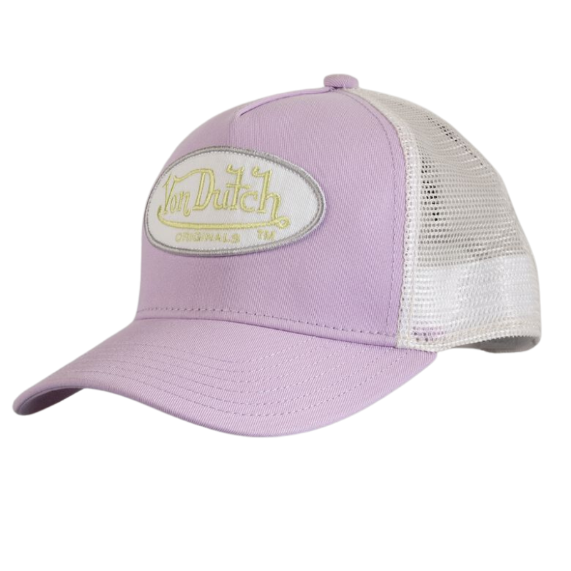 Von Dutch Boston Trucker Cap - Lilac/White - Headz Up 