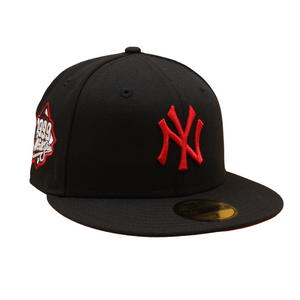 New York Yankees Cooperstown 59Fifty Fitted 1999 World Series - Black/Scarlet - Headz Up 