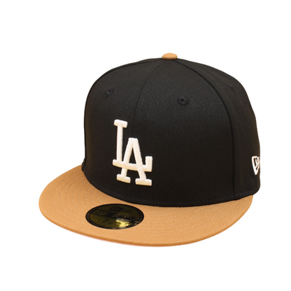 Los Angeles Dodgers Cooperstown 59Fifty Fitted World Series 80es Patches - Bronze/Black - Headz Up 