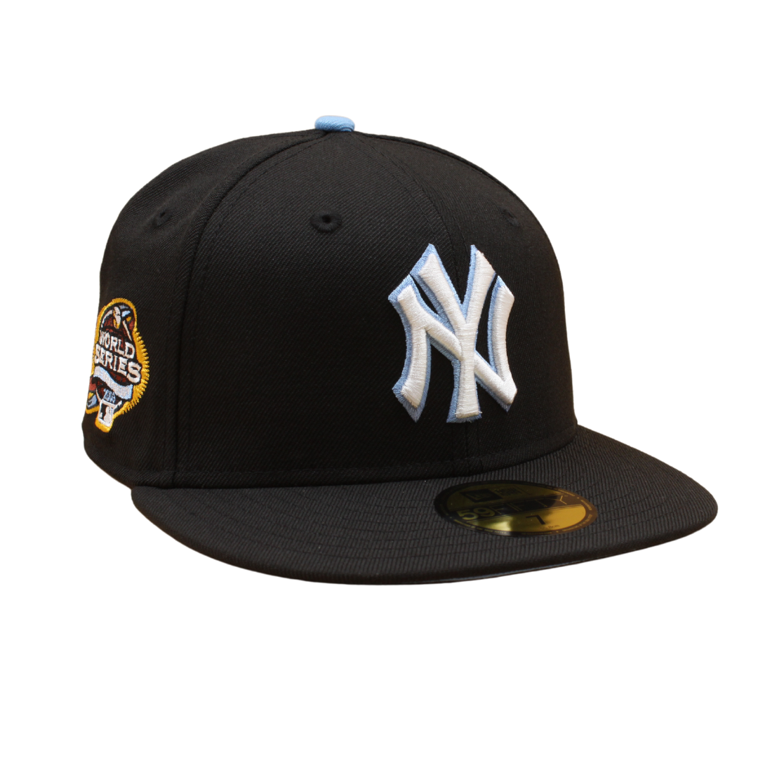 New York Yankees Cooperstown 59Fifty Fitted 2003 World Series - Black/Sky Blue Outline - Headz Up 