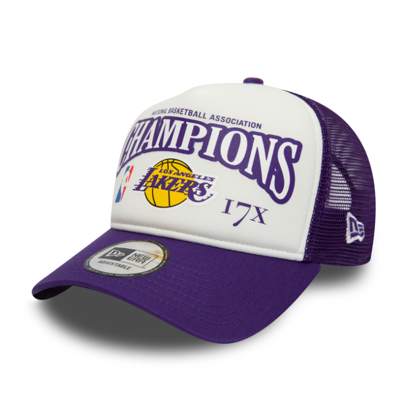 Los Angeles Lakers League Champions Trucker Cap - Purple - Headz Up 