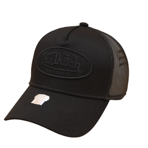 Von Dutch Boston Trucker Cap - Black On Black - Headz Up 