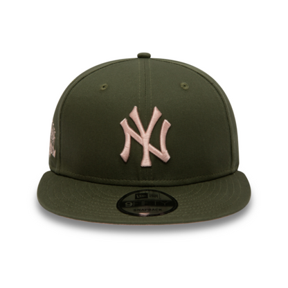 New York Yankees Side Patch 9Fifty Snapback - Olive/Dirty Rose - Headz Up 