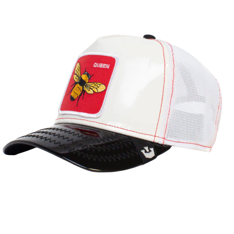 Goorin Bros The RED QUEEN Trucker Cap - Patent Leather - White - Headz Up 