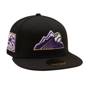 Colorado Rockies Cooperstown 59Fifty Fitted 25th Anniversary - Black/Lavendel - Headz Up 