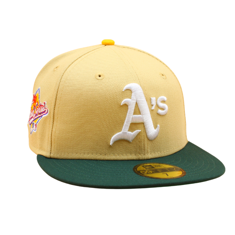 Oakland Athletics Cooperstown 59Fifty Fitted World Series 1989 - Vegas Gold/Green - Headz Up 