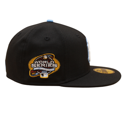 New York Yankees Cooperstown 59Fifty Fitted 2003 World Series - Black/Sky Blue Outline - Headz Up 