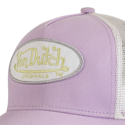 Von Dutch Boston Trucker Cap - Lilac/White - Headz Up 