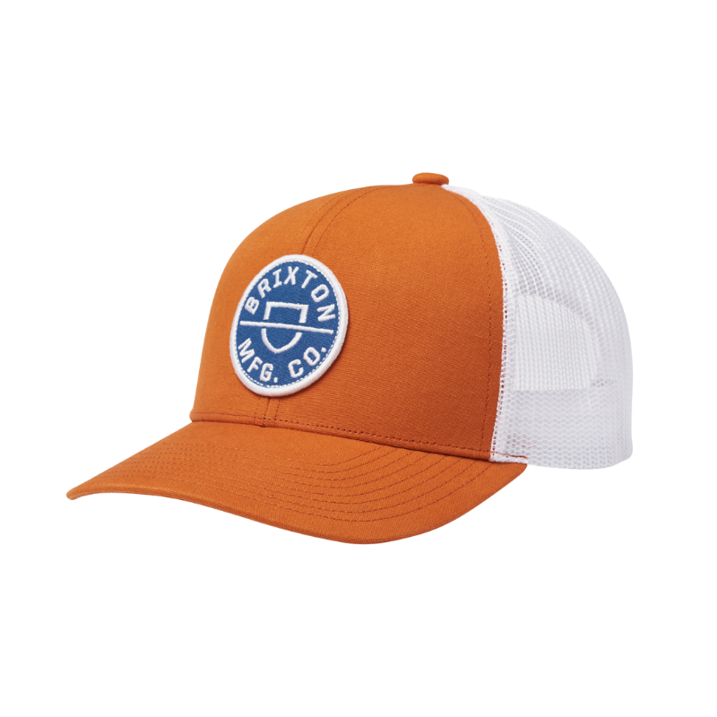 Crest X MP Mesh Cap - Burnt Orange/White - Headz Up 