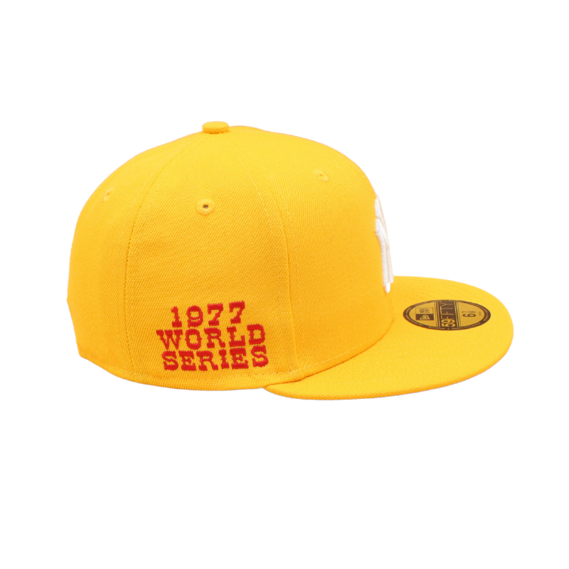 New York Yankees Cooperstown 59Fifty Fitted World Series 1977 - Gold/White - Headz Up 