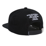 HUF City 6 Panel Hat - Black - Headz Up 