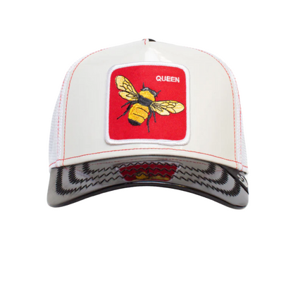 Goorin Bros The RED QUEEN Trucker Cap - Patent Leather - White - Headz Up 