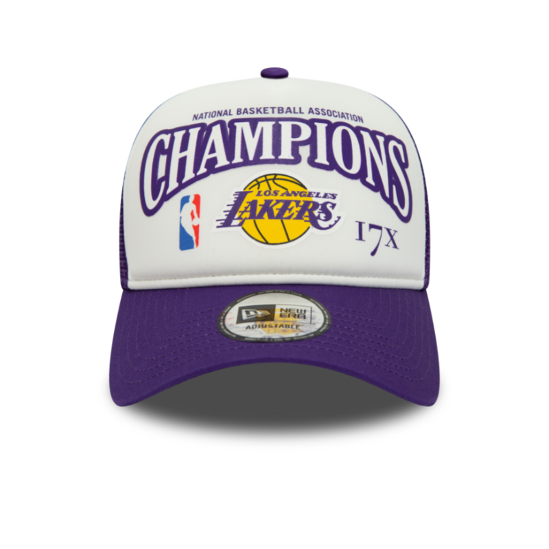 Los Angeles Lakers League Champions Trucker Cap - Purple - Headz Up 
