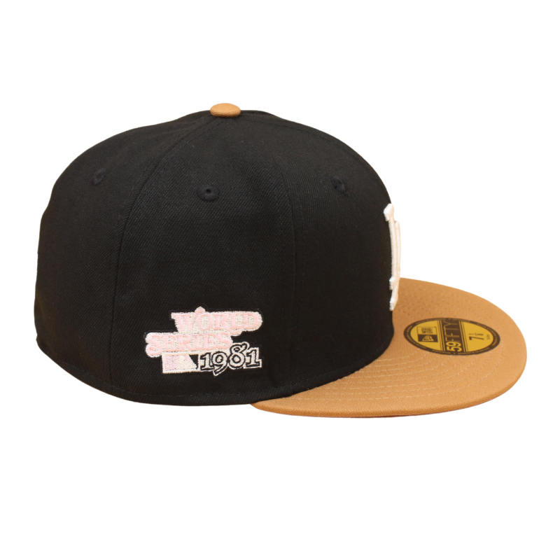 Los Angeles Dodgers Cooperstown 59Fifty Fitted World Series 80es Patches - Bronze/Black - Headz Up 