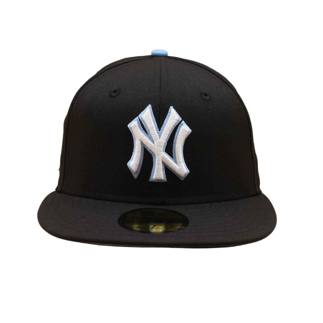 New York Yankees Cooperstown 59Fifty Fitted 2003 World Series - Black/Sky Blue Outline - Headz Up 