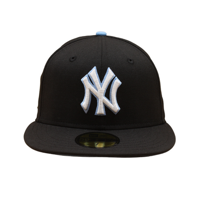 New York Yankees Cooperstown 59Fifty Fitted 2003 World Series - Black/Sky Blue Outline - Headz Up 