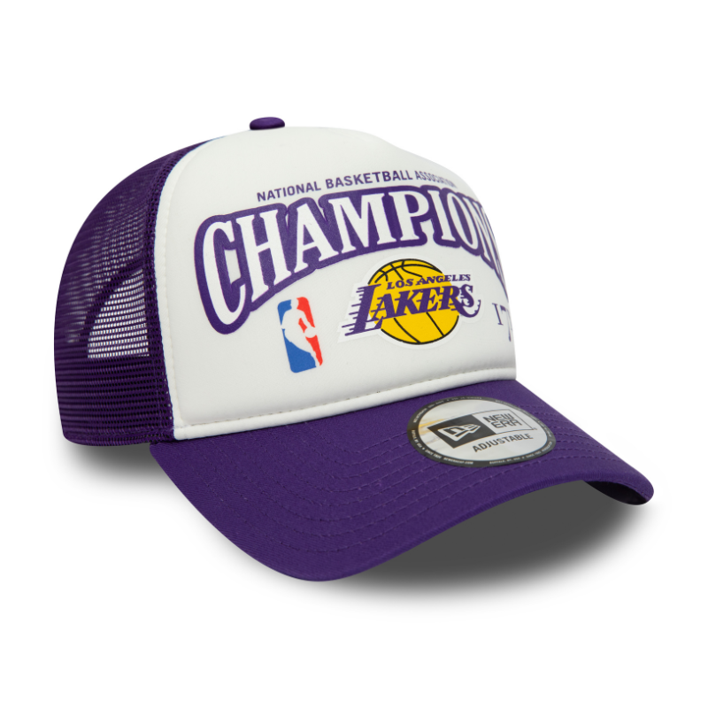 Los Angeles Lakers League Champions Trucker Cap - Purple - Headz Up 