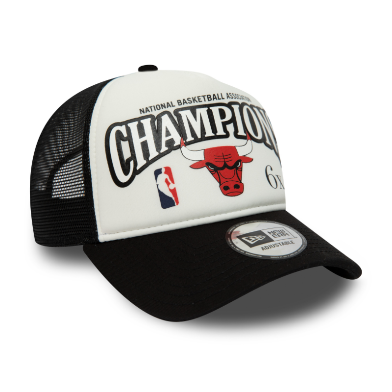 Chicago Bulls League Champions Trucker Cap - Black/White - Headz Up 